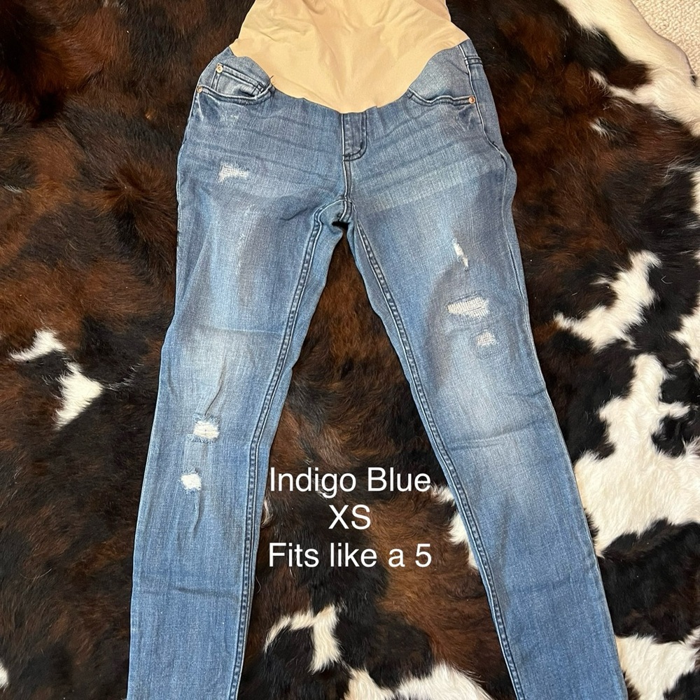 Indigo Blue Marernity Jeans